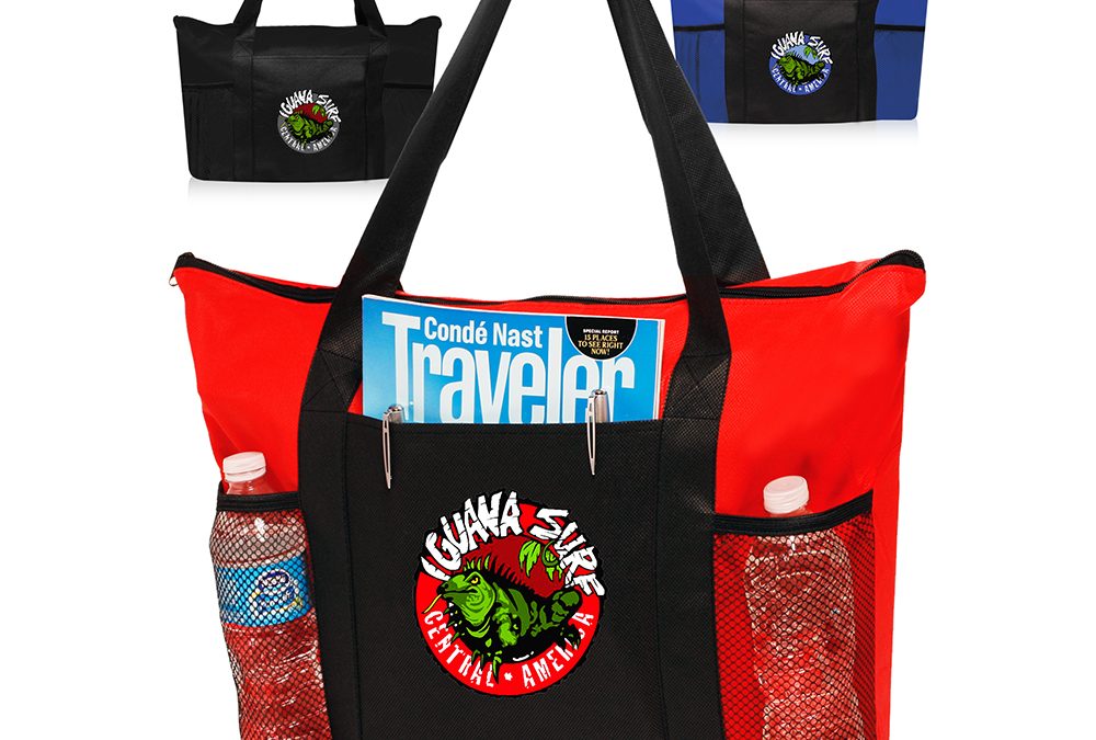 Zippered Non Woven Tote Bags