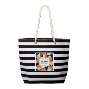 TO6582-C Mariner Chic Polycotton Striped Tote